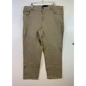 Gloria Vanderbilt Women's Amanda Jeans Womens Sz 20W Trousers Pants Tan Khaki